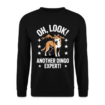 Dingo Australischer Wildhund Tierliebhaber Design - Unisex Pullover - Schwarz - Vorne - Alina (178cm) & Michal (187cm)