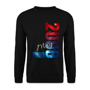 18th Birthday Gift Husband Original May 2008 - Unisex Sweatshirt - black - Front - Alina (178cm) & Michal (187cm)