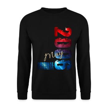 20th Birthday Gift Husband Original May 2006 - Unisex Sweatshirt - black - Front - Alina (178cm) & Michal (187cm)