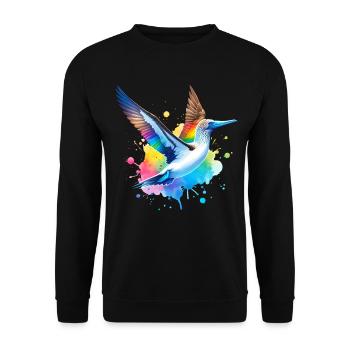 Blue-footed boobies gift - Unisex Sweatshirt - black - Front - Alina (178cm) & Michal (187cm)
