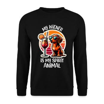 Cocktail teckel - Sweat-shirt Unisexe - noir - Devant - Alina (178cm) & Michal (187cm)