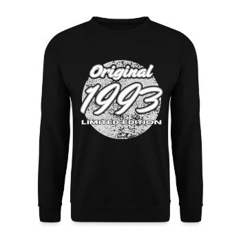 33e anniversaire 1993 cadeau pour hommes et femmes - Sweat-shirt Unisexe - noir - Devant - Alina (178cm) & Michal (187cm)