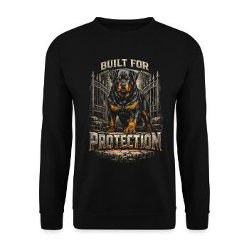 Rottweiler Hund - Unisex Pullover - Schwarz - Vorne - Alina (178cm) & Michal (187cm)