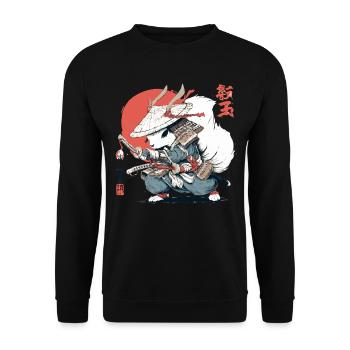 Samurai Squirrel Japanese Warrior Ukiyo-e Style Su - Unisex Sweatshirt - black - Front - Alina (178cm) & Michal (187cm)