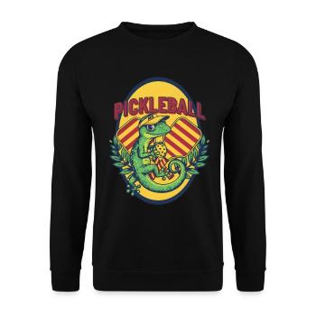 Pickleball Funny Player Ace Pickle Ball Paddles - Unisex Pullover - Schwarz - Vorne - Alina (178cm) & Michal (187cm)