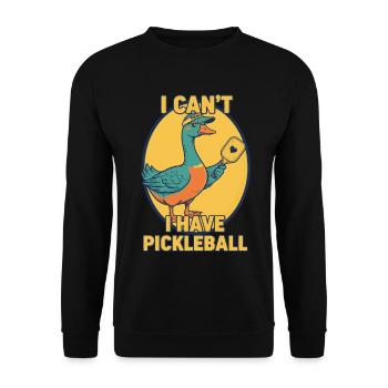 Pickleball, je ne peux pas, j’ai du pickleball, joueur drôle. - Sweat-shirt Unisexe - noir - Devant - Alina (178cm) & Michal (187cm)