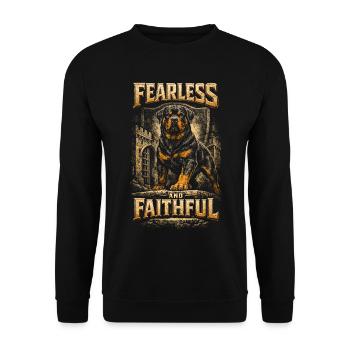 Chien Rottweiler - Sweat-shirt Unisexe - noir - Devant - Alina (178cm) & Michal (187cm)