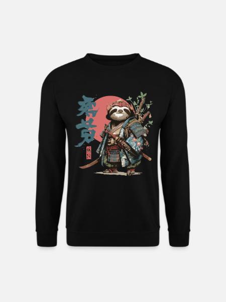 Samurai Sloth Warrior - Unisex Sweatshirt - black