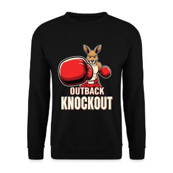 Boxeur kangourou de l’Outback Knockout - Sweat-shirt Unisexe - noir - Devant - Alina (178cm) & Michal (187cm)