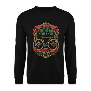 60 Jahre Legende Auf Zwei Rädern - Unisex Pullover - Schwarz - Vorne - Alina (178cm) & Michal (187cm)