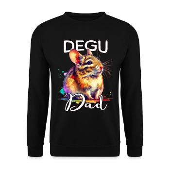 Degu Papa - Unisex Sweatshirt - black - Front - Alina (178cm) & Michal (187cm)