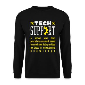 Tech Support Definition Precision Guesswork - Unisex Sweatshirt - black - Front - Alina (178cm) & Michal (187cm)