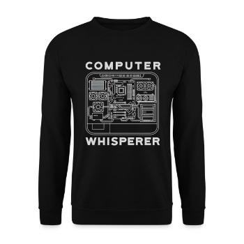 Ordinateur Whisperer Matériel de carte mère PC - Sweat-shirt Unisexe - noir - Devant - Alina (178cm) & Michal (187cm)
