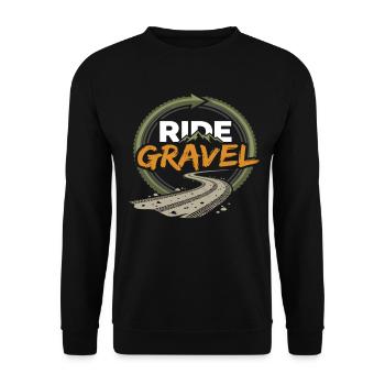 Ride Gravel Bike Offroad Abenteuer - Unisex Pullover - Schwarz - Vorne - Alina (178cm) & Michal (187cm)