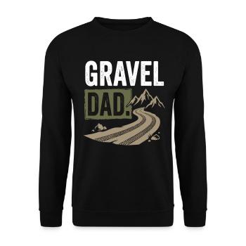 Papa de gravier Vélo Papa tout-terrain - Sweat-shirt Unisexe - noir - Devant - Alina (178cm) & Michal (187cm)