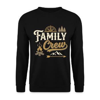 Aventure en plein air avec l’équipe familiale - Sweat-shirt Unisexe - noir - Devant - Alina (178cm) & Michal (187cm)