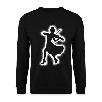 Violin Violinist Kids Girls Ladies Violin - Unisex Sweatshirt - black - Front - Alina (178cm) & Michal (187cm)