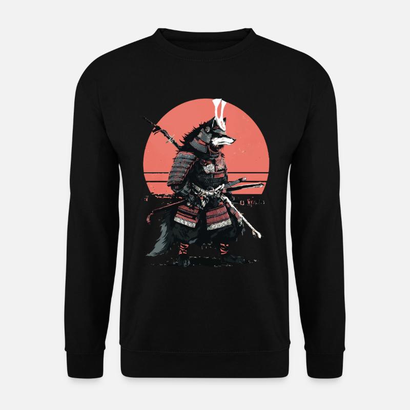 Wolf Samurai of the Dawn - Unisex Sweatshirt - black