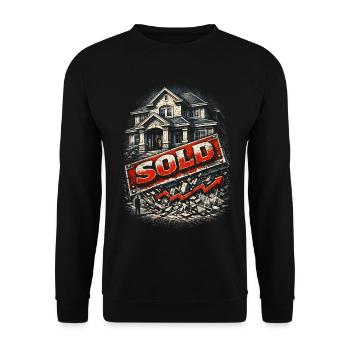 Immobilienmakler Makler - Unisex Pullover - Schwarz - Vorne - Alina (178cm) & Michal (187cm)