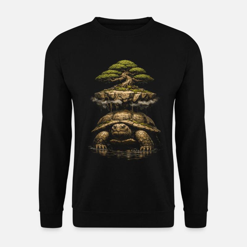 Bonsai Tree Turtle - Unisex Sweatshirt - black
