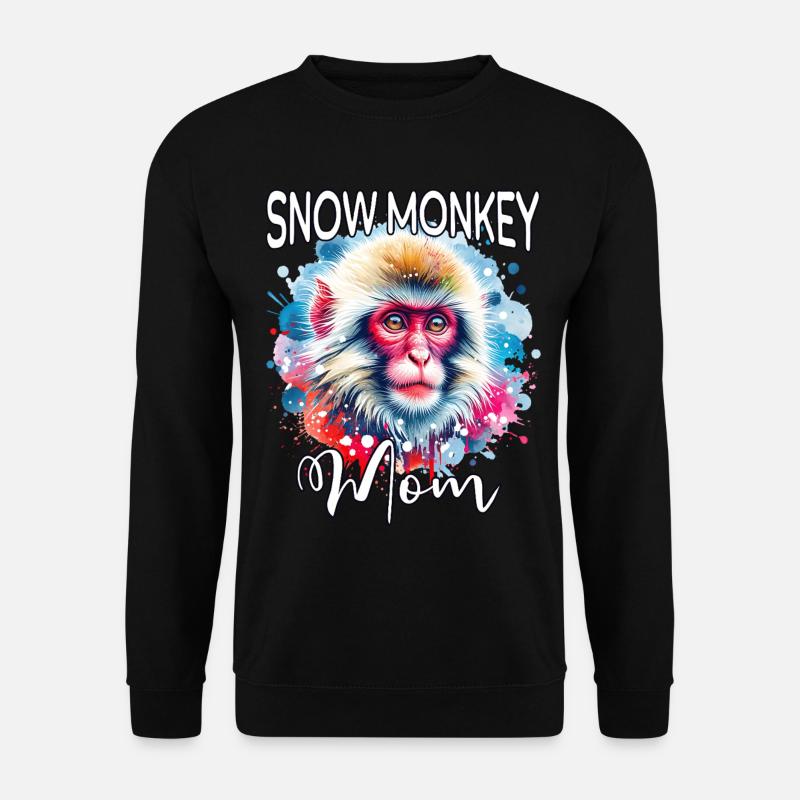 Snow Monkey Mom - Unisex Sweatshirt - black