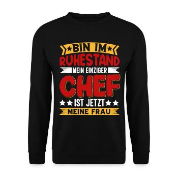 Rente Pension Ruhestand Rentner 2026 - Unisex Pullover - Schwarz - Vorne - Alina (178cm) & Michal (187cm)