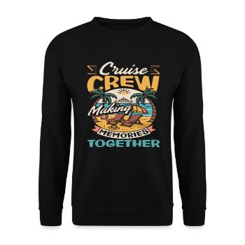 Cruise Crew Memories Holiday Group - Unisex Sweatshirt - black - Front - Alina (178cm) & Michal (187cm)