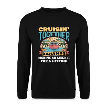 Croisière Ensemble aux Souvenirs des Bahamas - Sweat-shirt Unisexe - noir - Devant - Alina (178cm) & Michal (187cm)