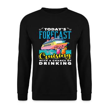 Prediction Cruising Chance Of Drinking - Unisex Sweatshirt - black - Front - Alina (178cm) & Michal (187cm)