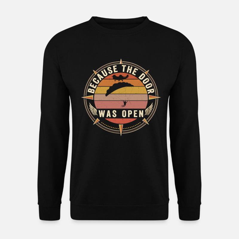 Parachutiste Rétro Sky Flight - Sweat-shirt Unisexe - noir