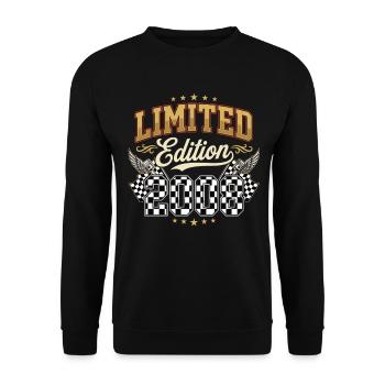 Limited Edition 2008 Geburtstag Rennsport - Unisex Pullover - Schwarz - Vorne - Alina (178cm) & Michal (187cm)