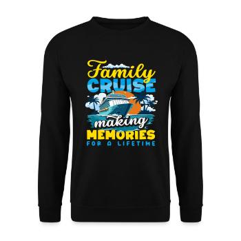 Family Cruise Memories Lifetime Kreuzfahrt - Unisex Sweatshirt - black - Front - Alina (178cm) & Michal (187cm)