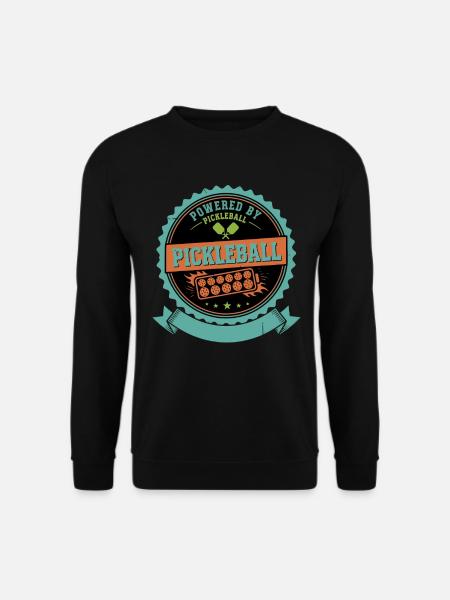 Pickleball Powered By Pickleball funny player - Unisex Sweatshirt - black