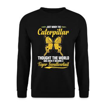  Tiger Swallowtail Insect Lover Entomology - Unisex Sweatshirt - black - Front - Alina (178cm) & Michal (187cm)