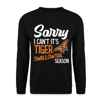 Tiger-Schwalbenschwanz-Saison Insekten-Schmetterlings-Insekt - Unisex Pullover - Schwarz - Vorne - Alina (178cm) & Michal (187cm)