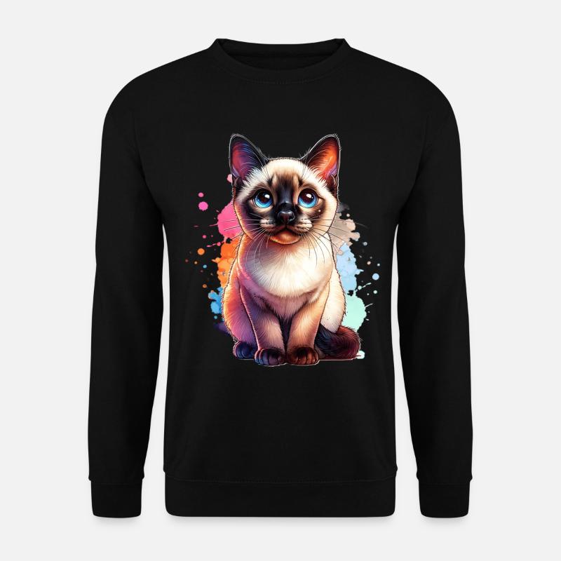 Siamese Cat Gift - Unisex Sweatshirt - black