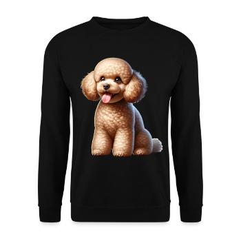 Caniche - Sweat-shirt Unisexe - noir - Devant - Alina (178cm) & Michal (187cm)