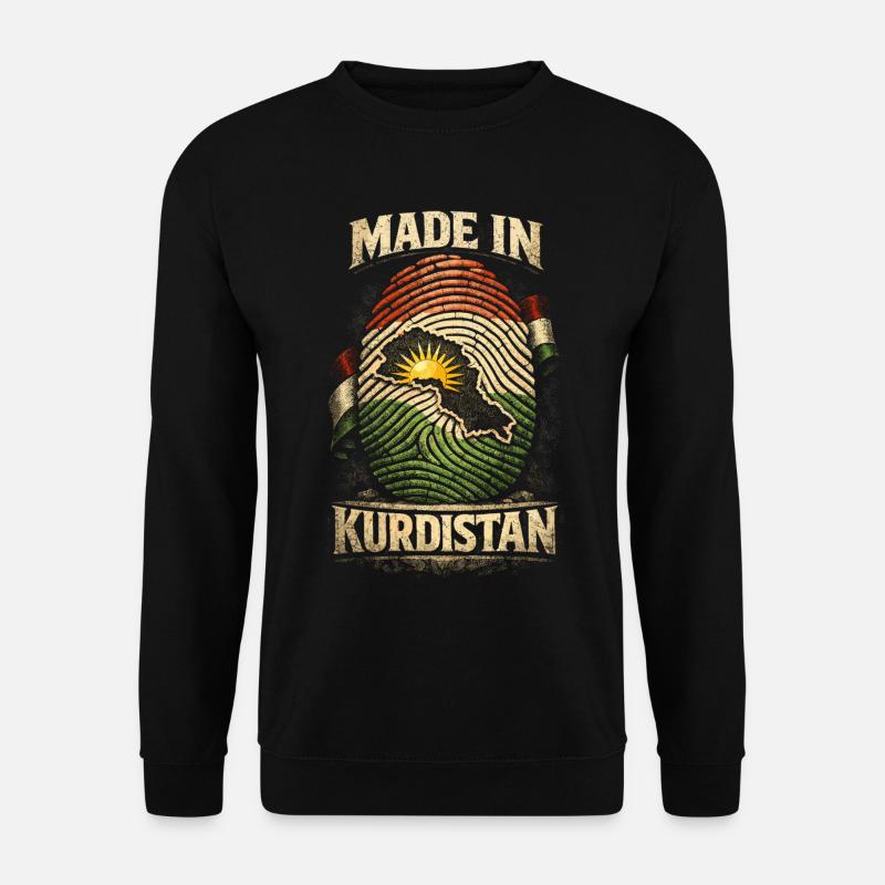 Made In Kurdistan Kurde Kurden - Unisex Pullover - Schwarz