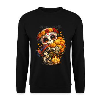 Dia De Los Muertos - Unisex Pullover - Schwarz - Vorne - Alina (178cm) & Michal (187cm)