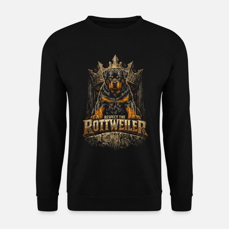 Respect The Rottweiler Hund - Unisex Pullover - Schwarz