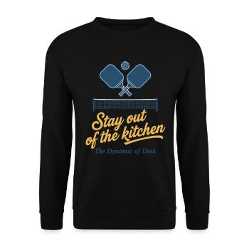 Pickleball Player Love Pickleball Stay Out Of The - Unisex Sweatshirt - black - Front - Alina (178cm) & Michal (187cm)