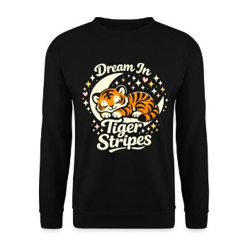 Dream Tiger - Unisex Sweatshirt - black - Front - Alina (178cm) & Michal (187cm)