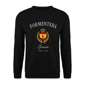 Es Pujols Formentera Spanien Wappen Reise Souvenir - Unisex Pullover - Schwarz - Vorne - Alina (178cm) & Michal (187cm)