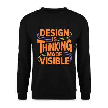 Designer Éducateur Design est Thinking Art Educator - Sweat-shirt Unisexe - noir - Devant - Alina (178cm) & Michal (187cm)