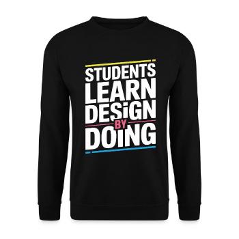 Les étudiants éducateurs en design apprennent le design graphique - Sweat-shirt Unisexe - noir - Devant - Alina (178cm) & Michal (187cm)