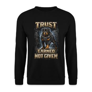 Chien Rottweiler - Sweat-shirt Unisexe - noir - Devant - Alina (178cm) & Michal (187cm)