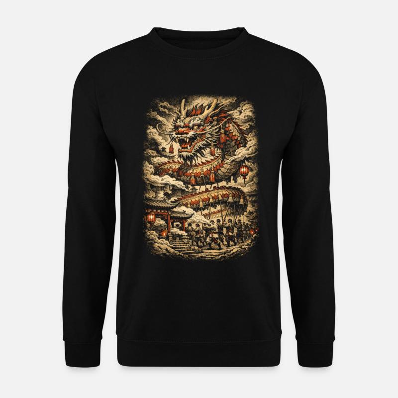 Dragon Dance Drachentanz - Unisex Pullover - Schwarz