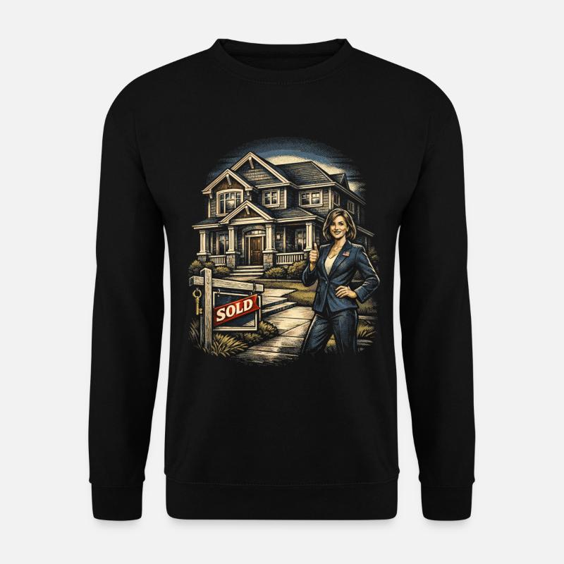 Immobilienmakler Makler - Unisex Pullover - Schwarz