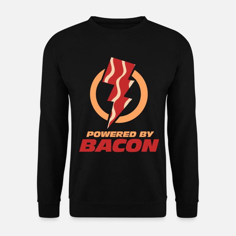 Angetrieben von Bacon Lightning Bolt - Unisex Pullover - Schwarz