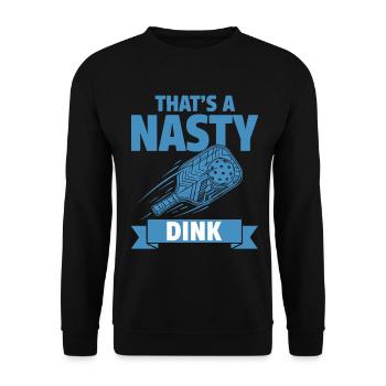 Pickleball-lustiger Spieler, der eine fiese Dink-Liebe ist - Unisex Pullover - Schwarz - Vorne - Alina (178cm) & Michal (187cm)